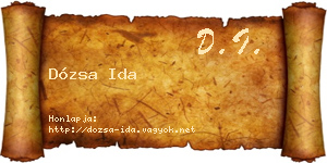 Dózsa Ida névjegykártya